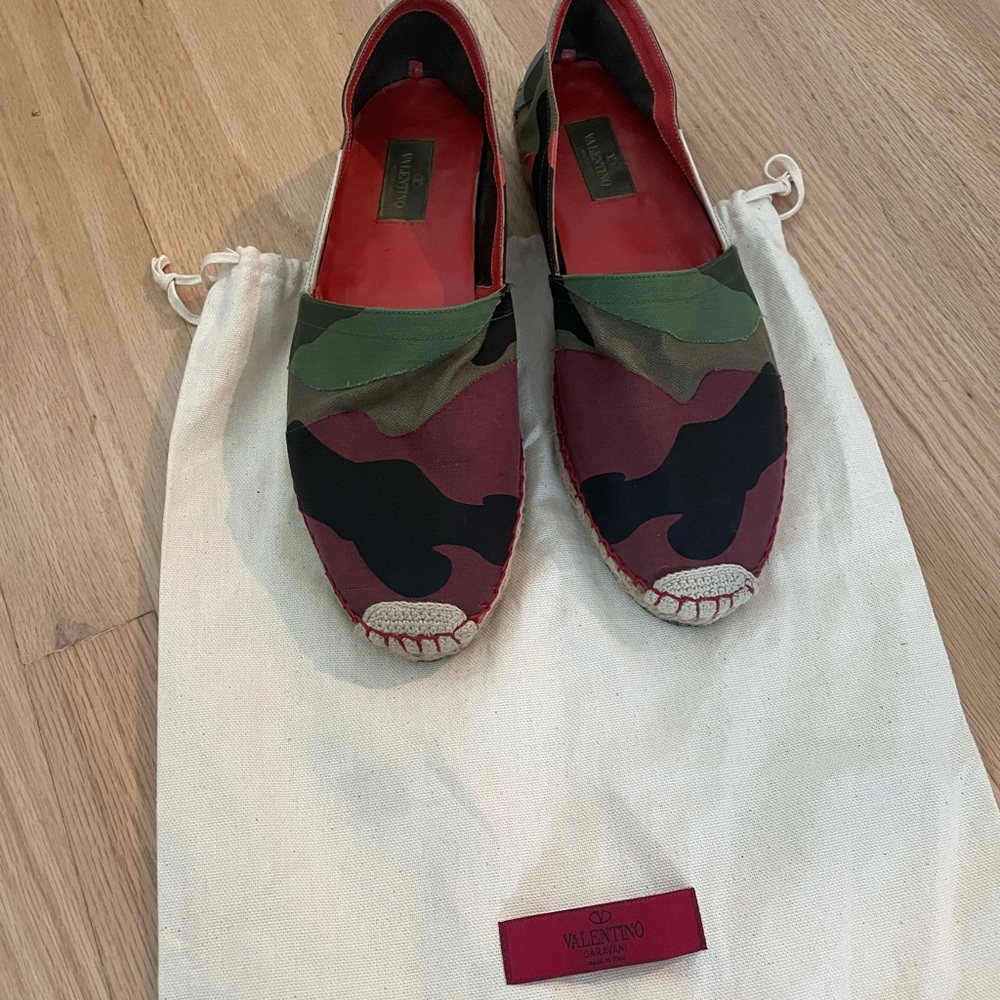 Valentino Multicolor Camouflage Espadrilles